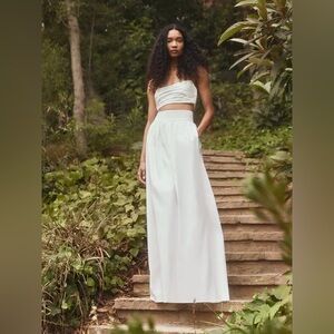 Reformation Carlow 2 piece white dress set